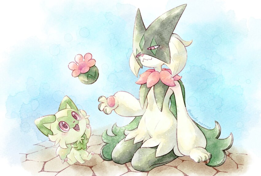 body_fur, cape, evolutionary_line, eye_mask, full_body, furry, green_cape, green_fur