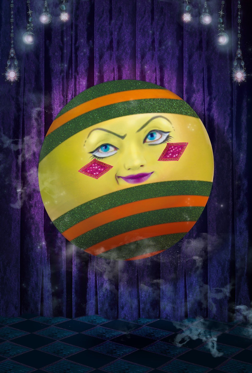 1girl, ball, bishoujo_senshi_sailor_moon, bishoujo_senshi_sailor_moon_supers, cosplay, elephanko_(sailor_moon), elephanko_(sailor_moon)_(cosplay), full_body, highres, kyapi_zoukangou, lemures_(sailor_moon), looking_at_viewer, photo_(medium), smile