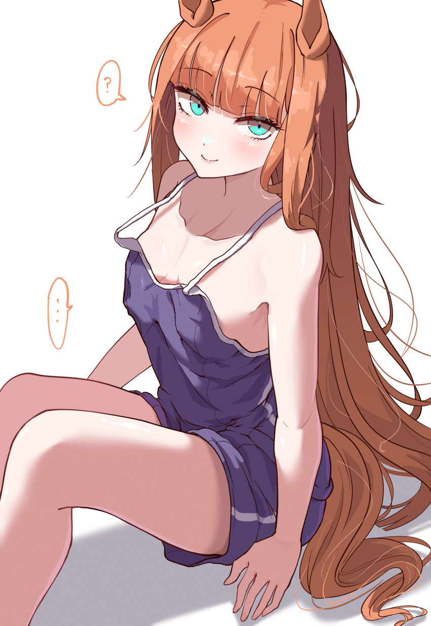 ..., 1girl, ?, absurdres, animal_ears, bare_shoulders, blue_eyes, blue_one-piece_swimsuit