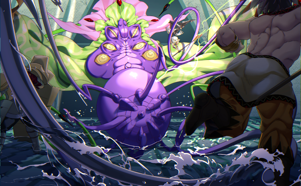 character_request, etrian_odyssey, kabuttay, kraken, kraken_(sekaiju), monk_(sekaiju), monk_5_(sekaiju), monster