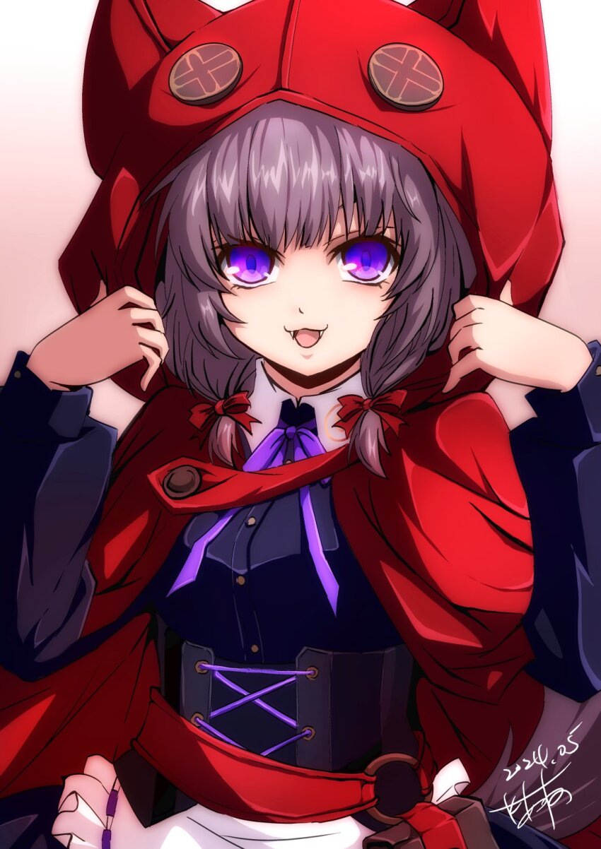 2024, animal_ears, dated, fangs, highres, indie_virtual_youtuber, nokkovt, open_mouth