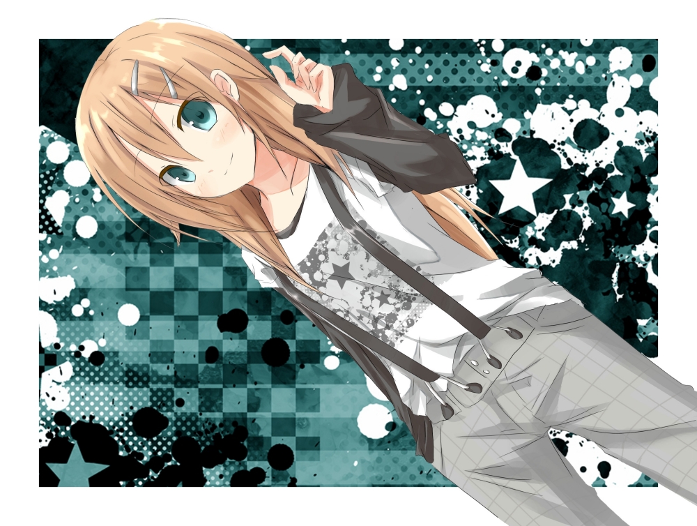 bad_id, bad_pixiv_id, blue_eyes, brown_hair, dutch_angle, kousaka_kirino, long_hair, momijiko