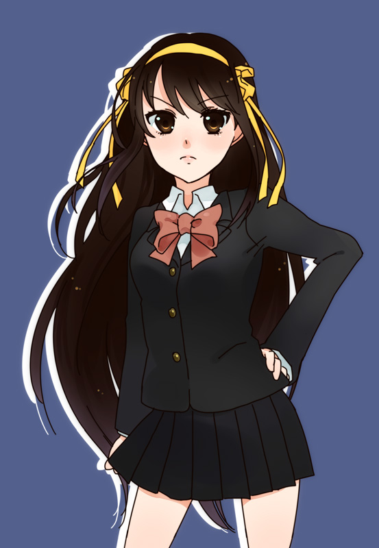10s, 1girl, bad_id, bad_pixiv_id, brown_eyes, brown_hair, female_focus, hair_ribbon