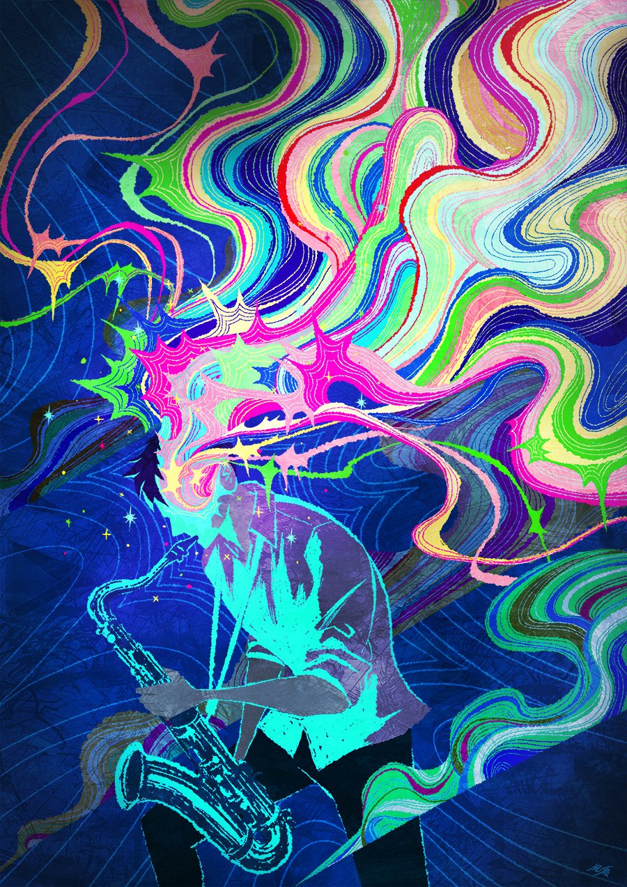 1boy, blue_giant, blue_theme, collarbone, commentary, english_commentary, feet_out_of_frame, glowing