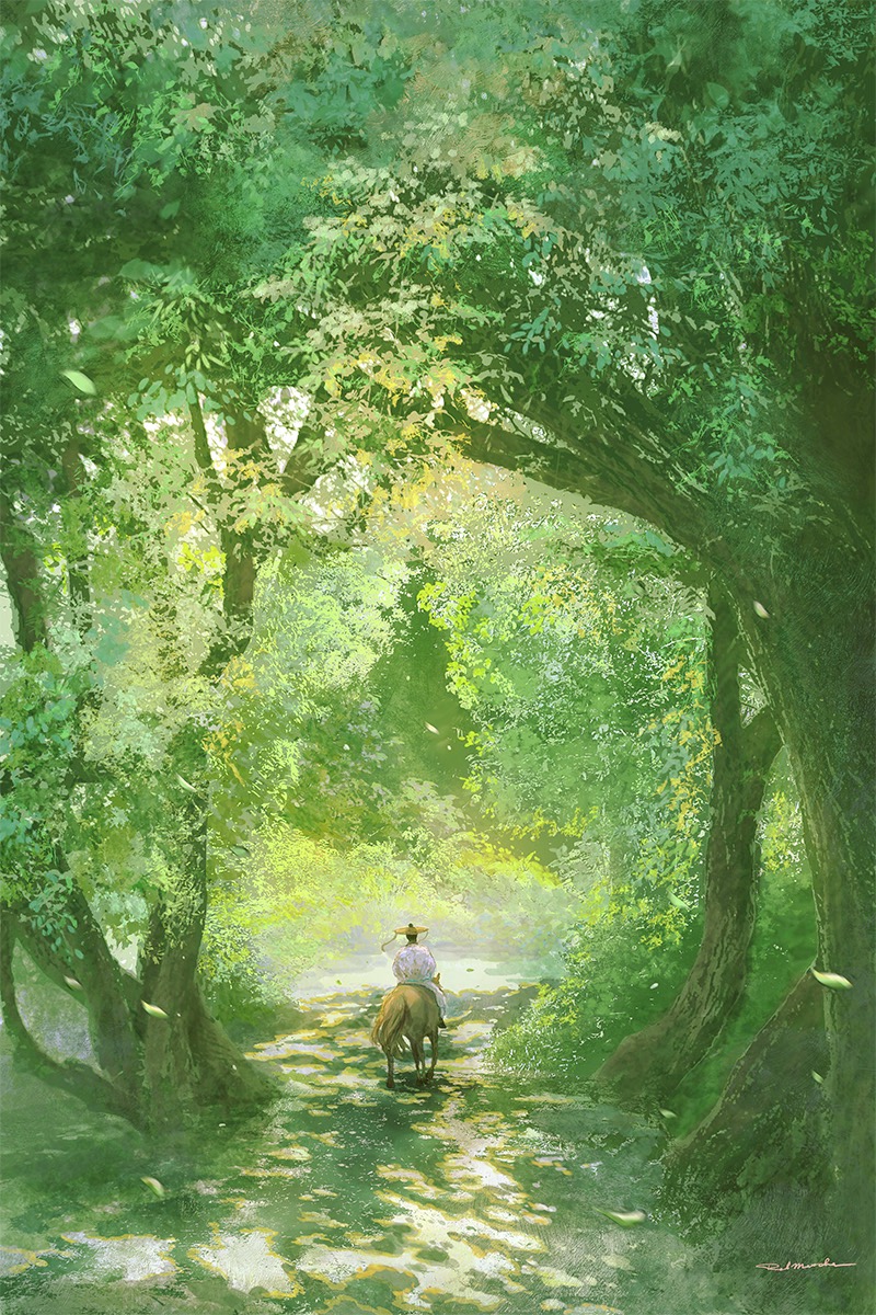 1boy, black_hair, bush, chinese_clothes, chinese_commentary, commentary_request, dappled_sunlight, day