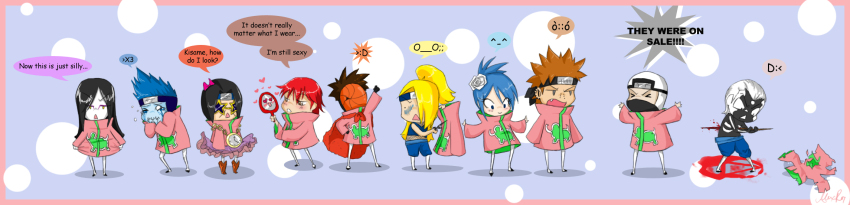 1girl, ^_^, akatsuki_(naruto), akatsuki_uniform, alternate_costume, alternate_form, angry, annoyed