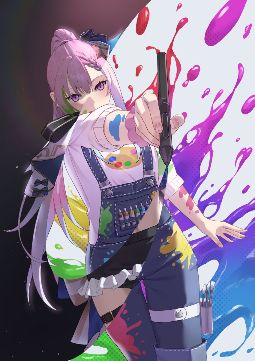 1girl, absurdres, airani_iofifteen, airani_iofifteen_(1st_costume), airani_iofifteen_(work), alternate_costume, alternate_hairstyle, art_brush