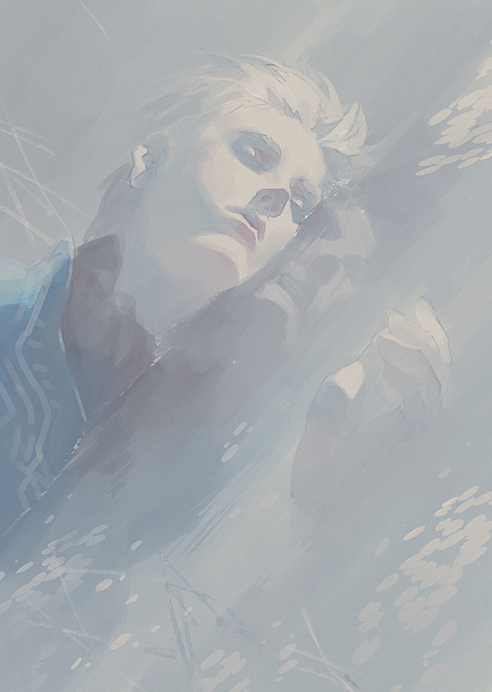 1boy, blue_coat, closed_eyes, closed_mouth, coat, devil_may_cry, devil_may_cry_(series), devil_may_cry_3