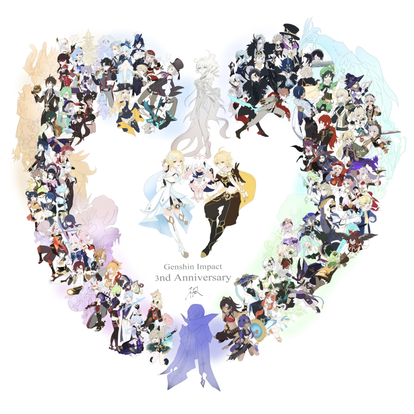 6+boys, 6+girls, absurdres, aether_(genshin_impact), albedo_(genshin_impact), alhaitham_(genshin_impact), amber_(genshin_impact), animal_ears