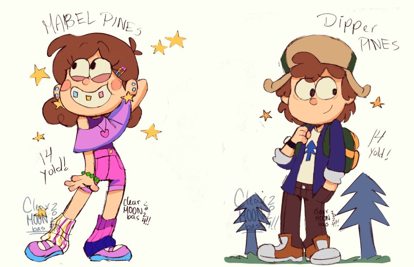 1boy, 1girl, aged_up, ahoge, arm_up, asymmetrical_legwear, backpack, bag