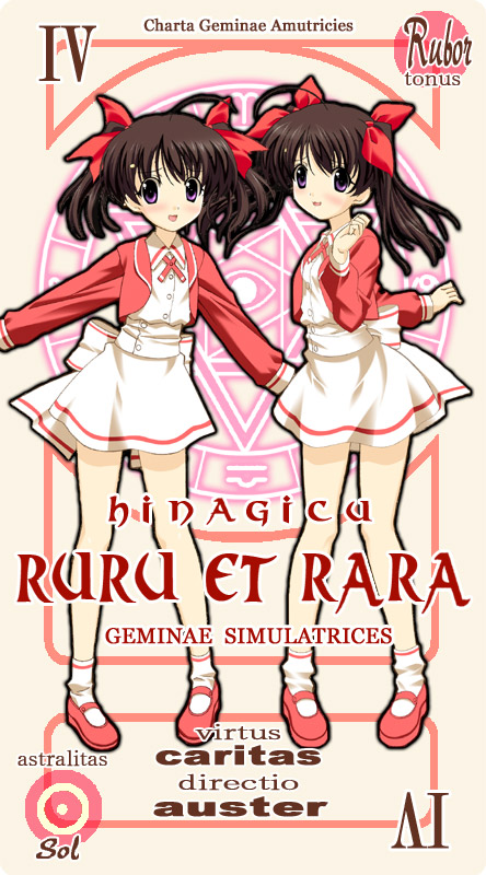 00s, 2girls, ahoge, blush, bow, brown_hair, card, card_(medium)