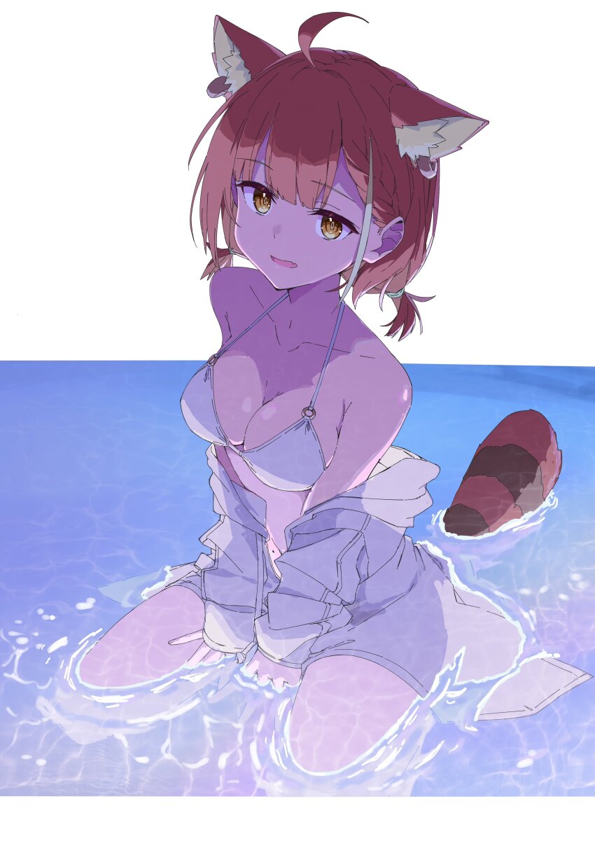 1girl, absurdres, bare_shoulders, bra, highres, nijisanji, off_shoulder, oninome_tsuki