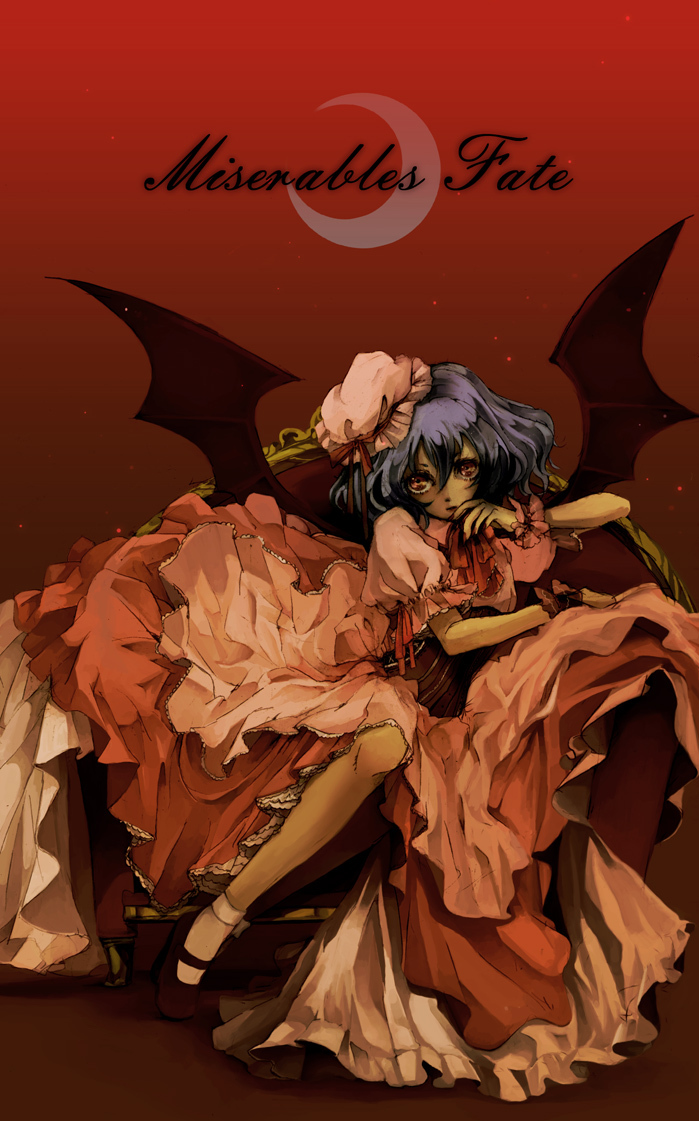 1girl, awata_(awatav), bad_id, bad_pixiv_id, bat_wings, blue_hair, female_focus, full_body