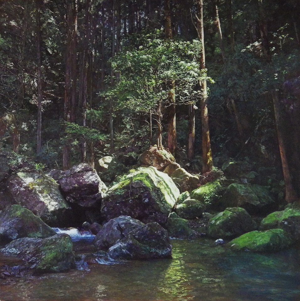 bush, dappled_sunlight, forest, grass, jungle, moss, naohiro_ito, nature