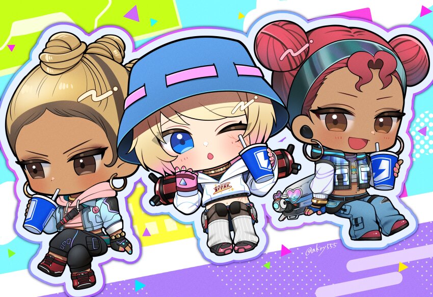 :o, absurdres, akirai_(akry555), animification, apex_legends, bangalore_(apex_legends), belt, black_belt