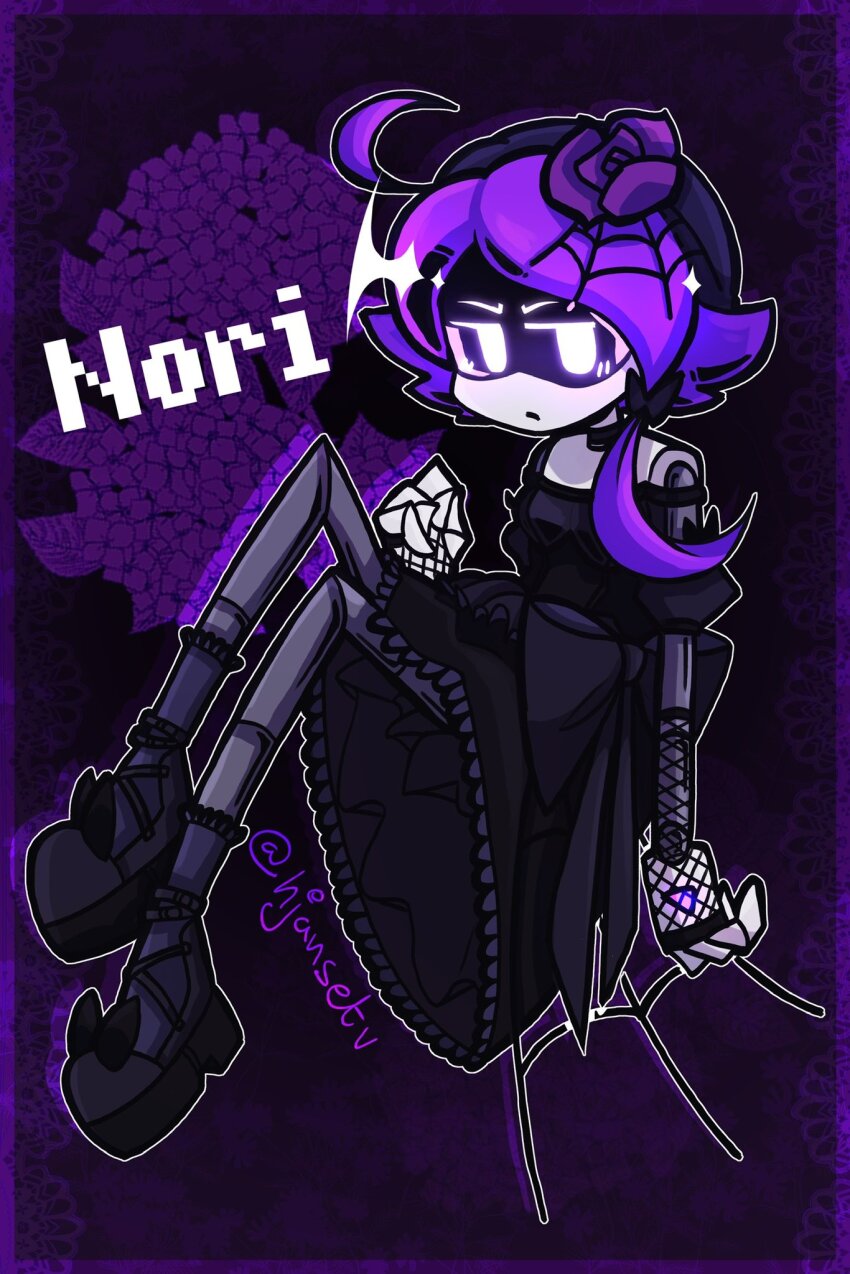 artist_request, character_name, dress, glitch_productions, gothic_lolita, hat, highres, lolita_fashion