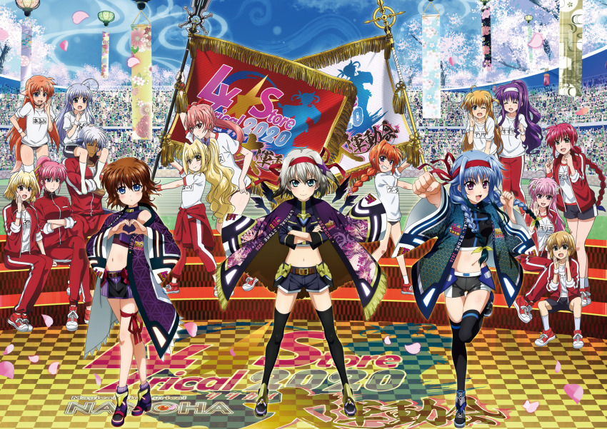 2boys, 6+girls, amitie_florian, arf, arisa_bunnings, audience, blonde_hair, carrying