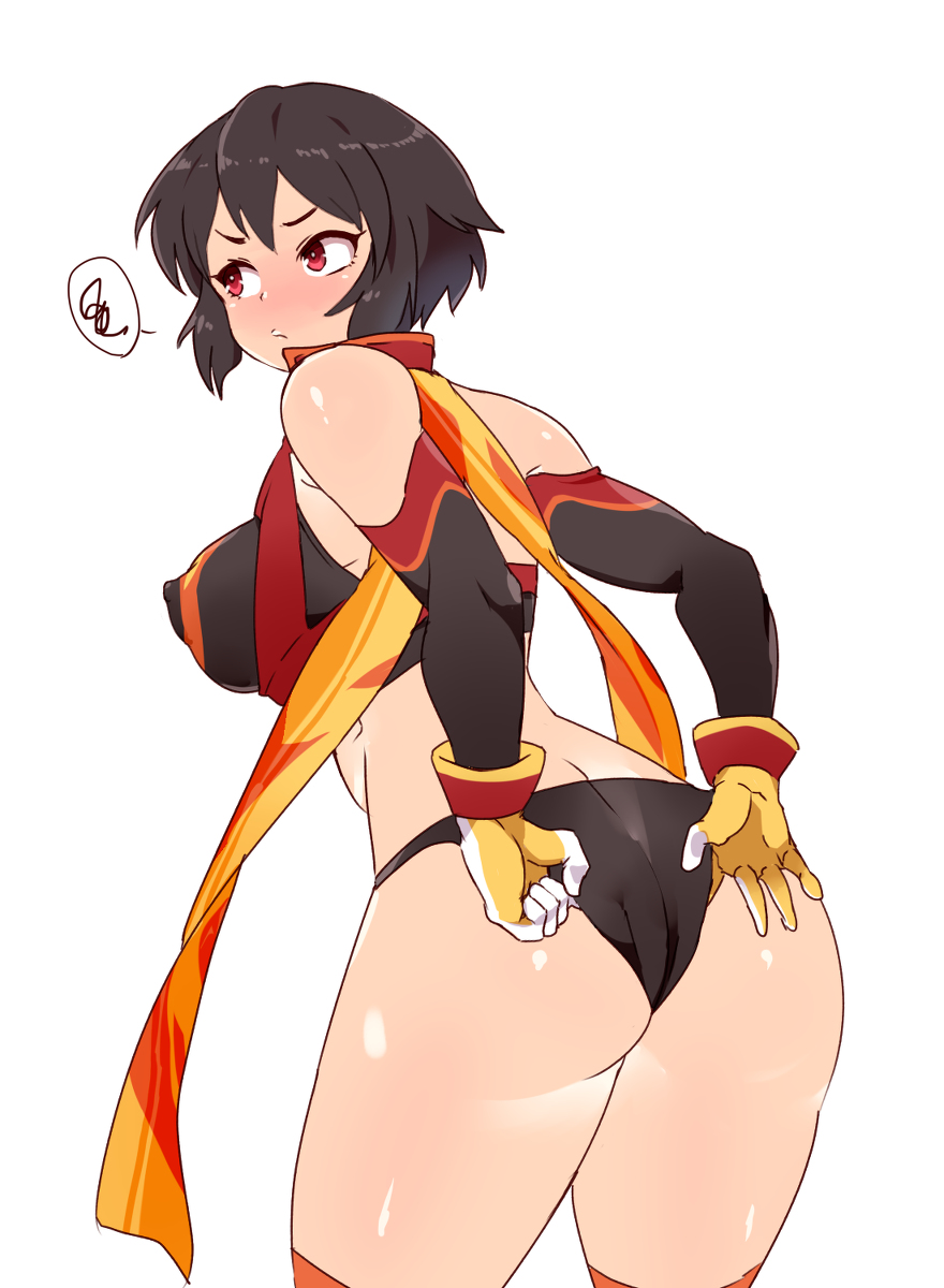 1girl, adjusting_clothes, ass, commission, hanzo_(2929), highres, pixiv_commission, ring_dream, tagme, tanaka_eriko