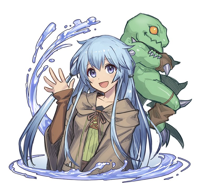 1girl, blue_eyes, blue_hair, breasts, brown_robe, collarbone, crossed_arms, duel_monster