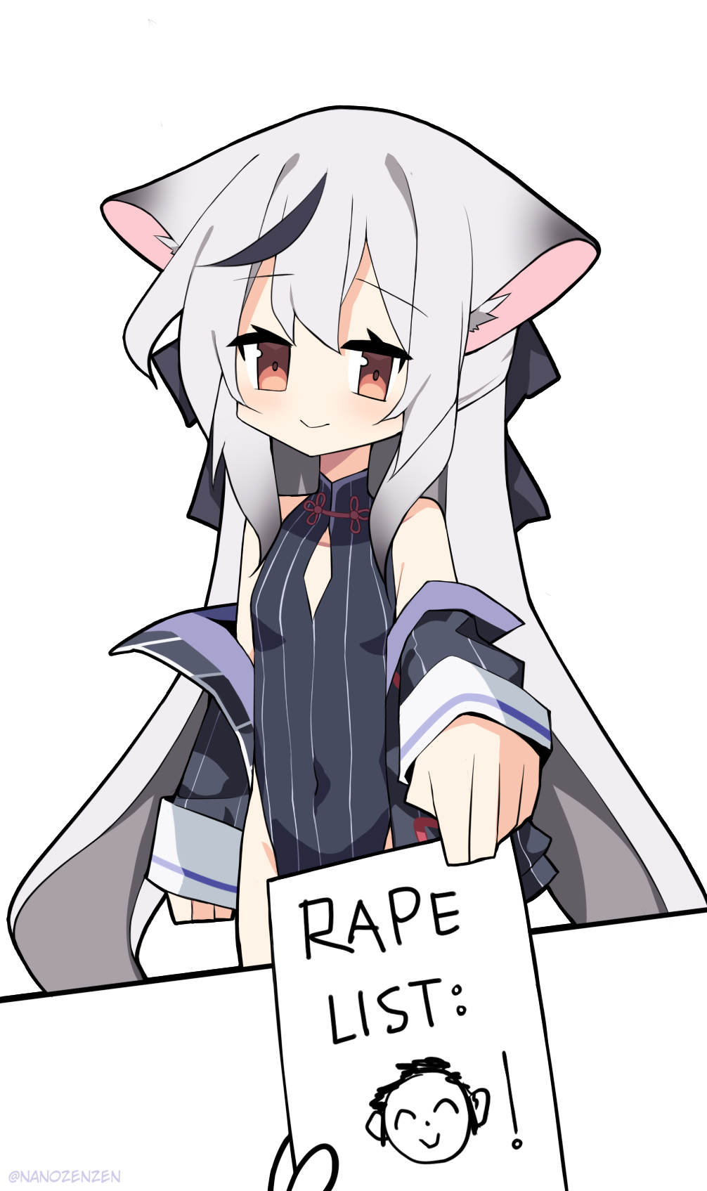 1girl, animal_ears, black_dress, black_hair, black_jacket, black_socks, blue_archive, blush