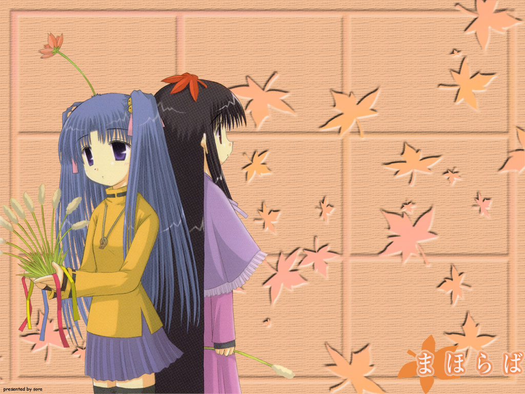 00s, 2girls, aoba_kozue, back-to-back, black_hair, black_thighhighs, blue_hair, cat_teaser