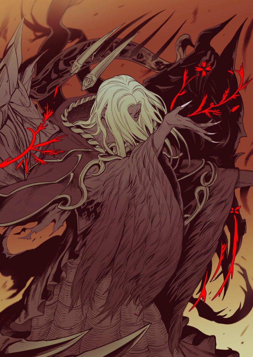 1boy, 5altybitter5, emet-selch, final_fantasy, final_fantasy_xiv, fingernails, hades_(ff14), hand_up