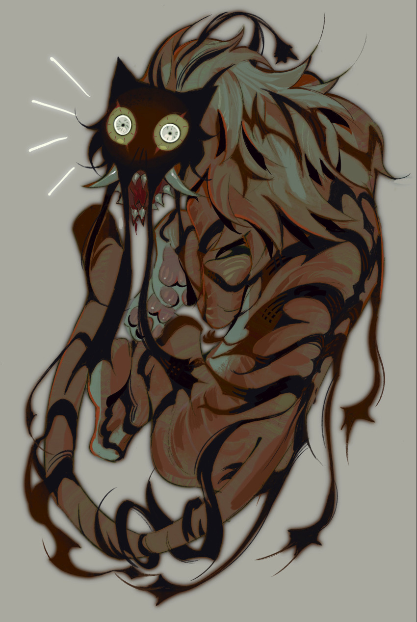 animal_focus, colored_sclera, commentary, dream_tiger_(govy9807), english_commentary, full_body, glowing, glowing_eyes