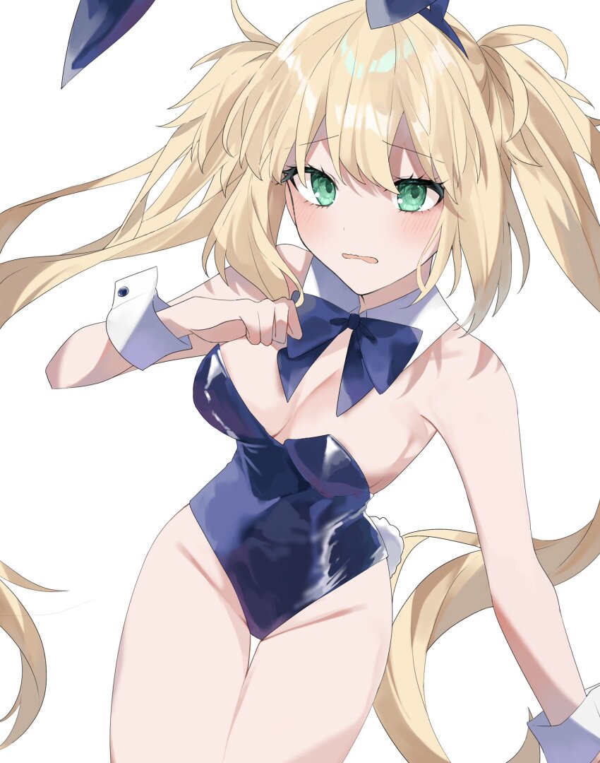 1girl, alternate_costume, animal_ears, antenna_hair, artoria_caster_(fate), artoria_pendragon_(fate), bare_shoulders, blonde_hair