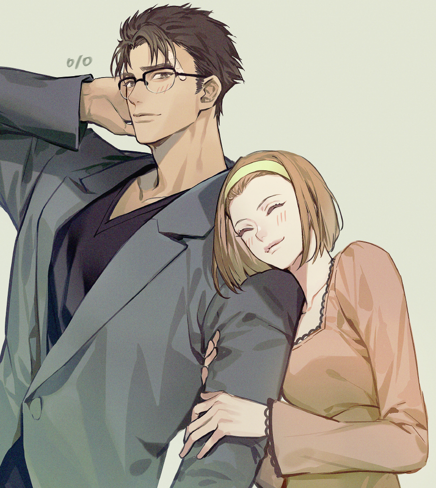 1boy, 1girl, bandaid, bandaid_on_face, blush, brown_hair, dark-skinned_male, dark_skin