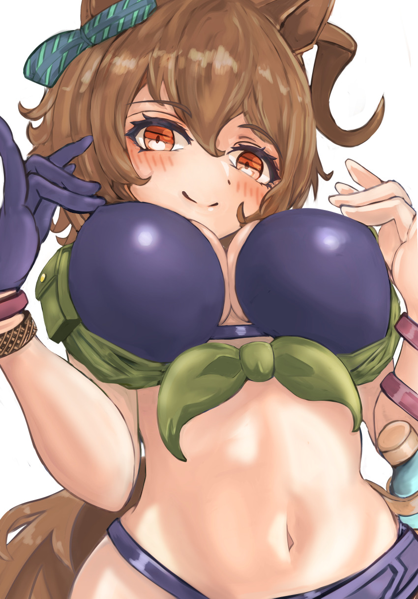 1girl, absurdres, agnes_tachyon_(lunatic_lab)_(umamusume), agnes_tachyon_(umamusume), animal_ears, bikini, black_bikini, blush