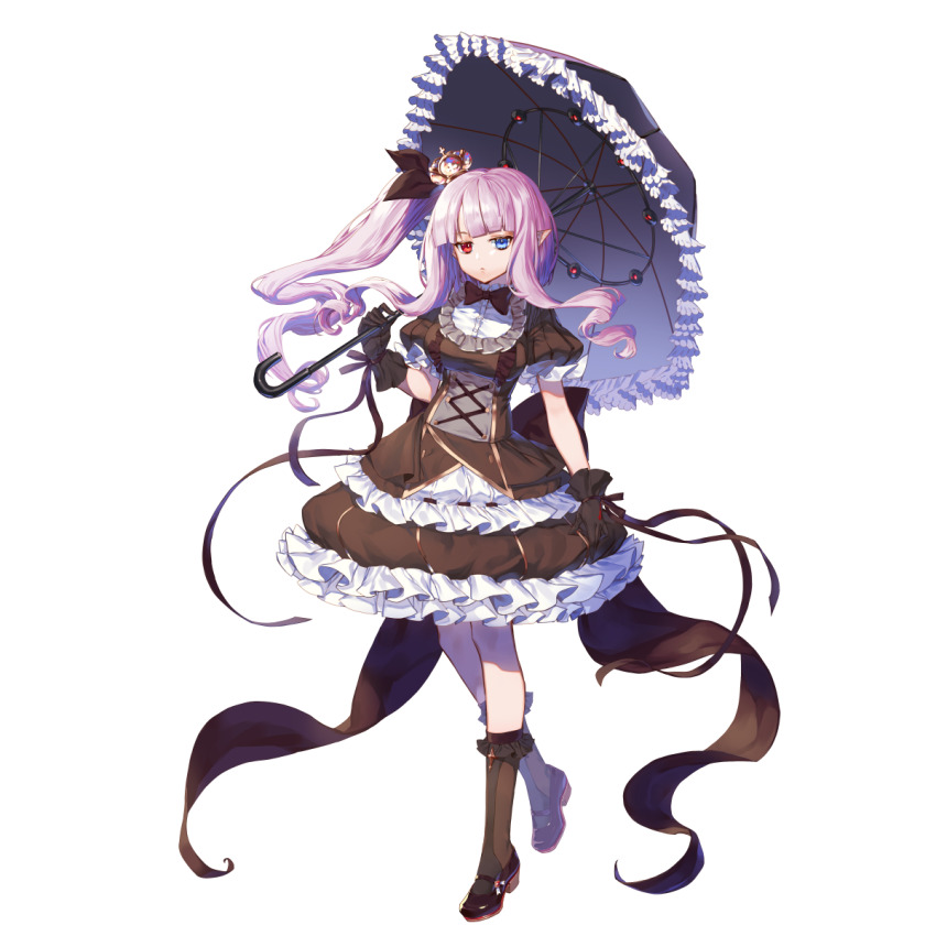 1girl, :<, aqua_eyes, artist_request, back_ribbon, black_bow, black_dress, black_gloves