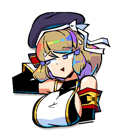 1girl, armband, azur_lane, bare_shoulders, beret, breasts, brown_hair, hat