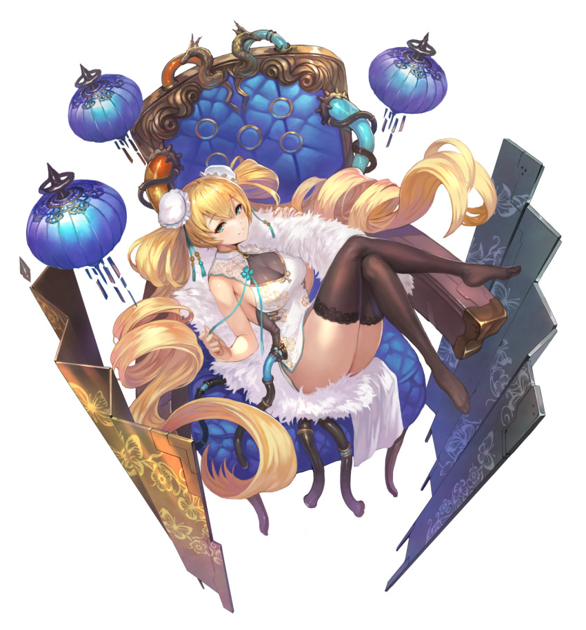 1girl, alternate_costume, animal_print, aqua_flower, aqua_ribbon, aqua_tassel, artist_request, bare_arms