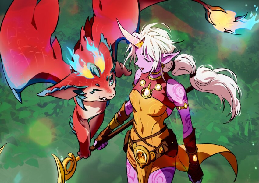 1girl, :d, ;), arm_tattoo, bare_shoulders, breasts, brown_bag, brown_gloves