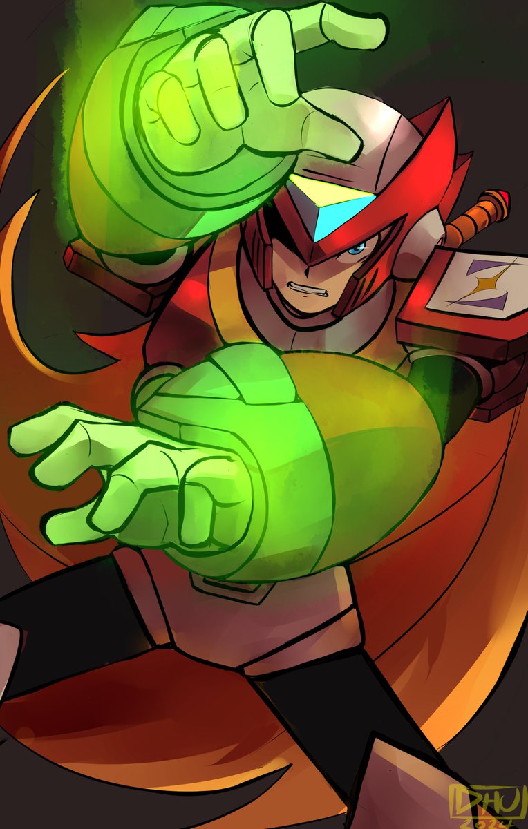 1boy, android, aura, blonde_hair, blue_eyes, chest_jewel, cowboy_shot, danyhu16