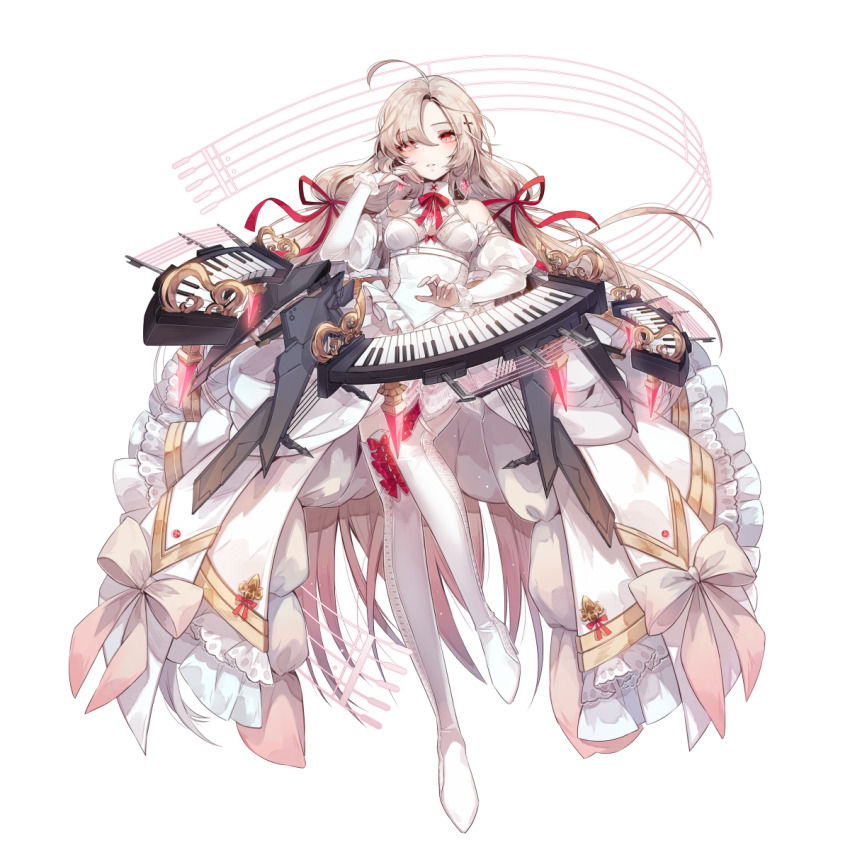 1girl, ahoge, artist_request, bare_shoulders, belt, belt_buckle, blush, boots