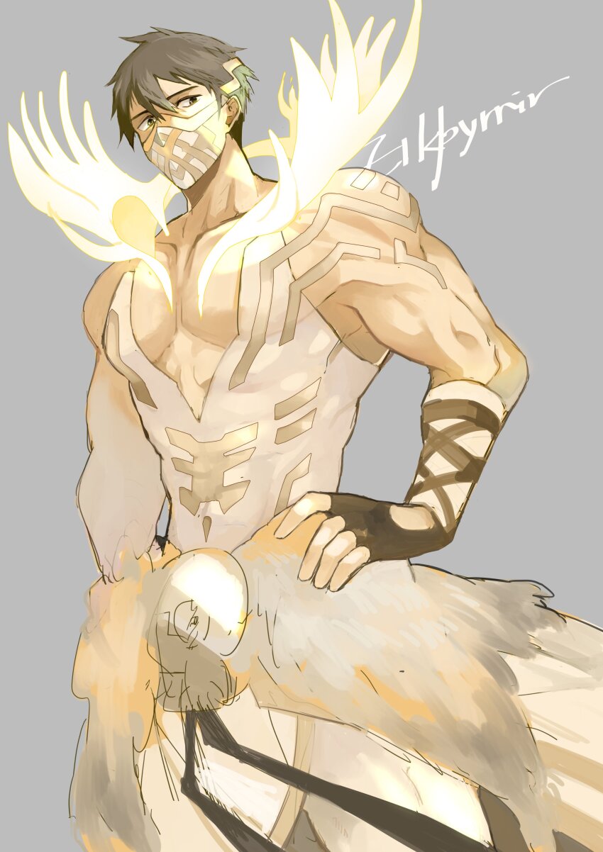 1boy, absurdres, antlers, aper, deer_boy, eikbyrnir_(fire_emblem), fire_emblem, fire_emblem_heroes