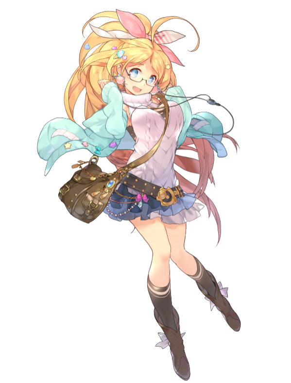 1girl, ahoge, amulet, animal_ears, ankle_boots, aqua_bow, aqua_eyes, artist_request