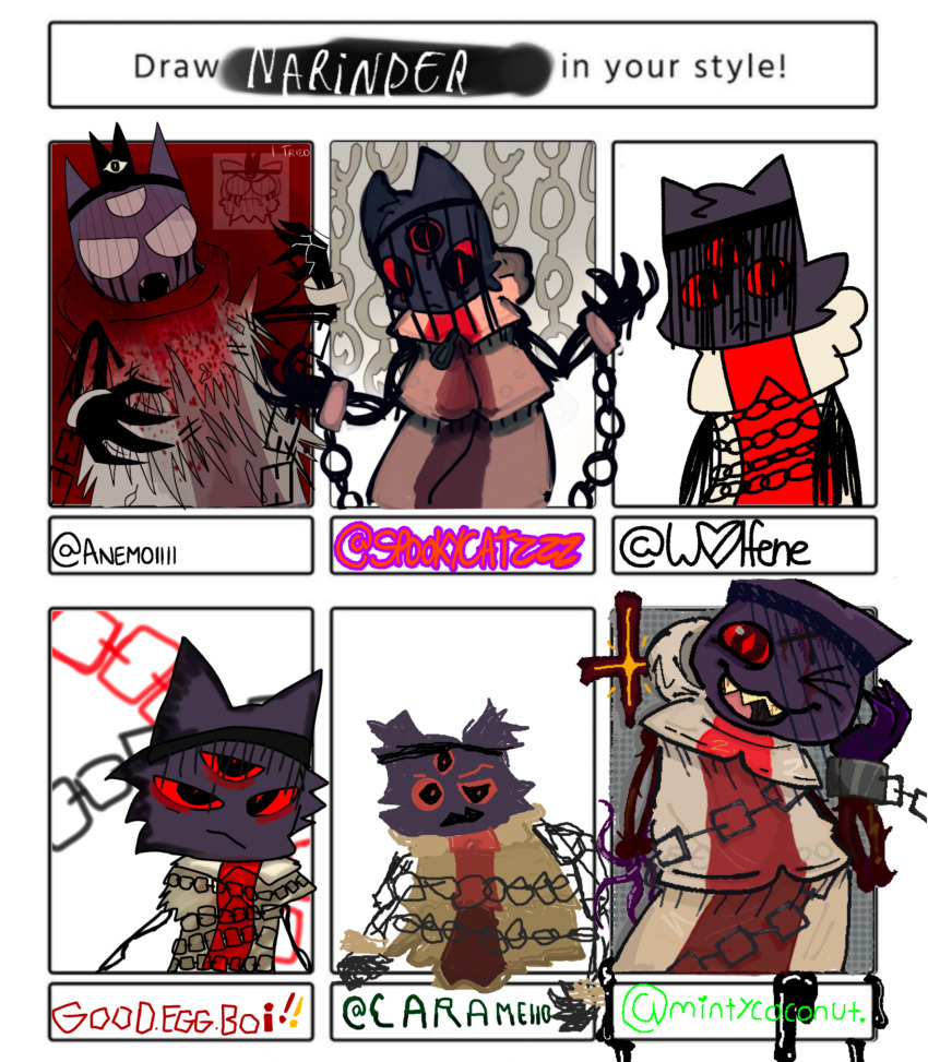 absurdres, art_collab, copyright_name, copyright_request, cult_of_the_lamb, furry, highres, narinder_(cult_of_the_lamb)