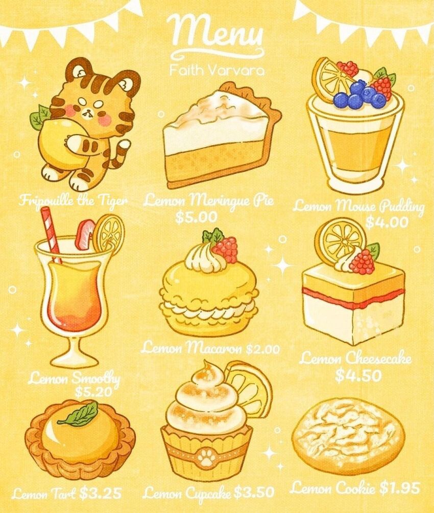 :<, artist_name, blueberry, blush_stickers, brown_eyes, bubble, cheesecake, closed_mouth