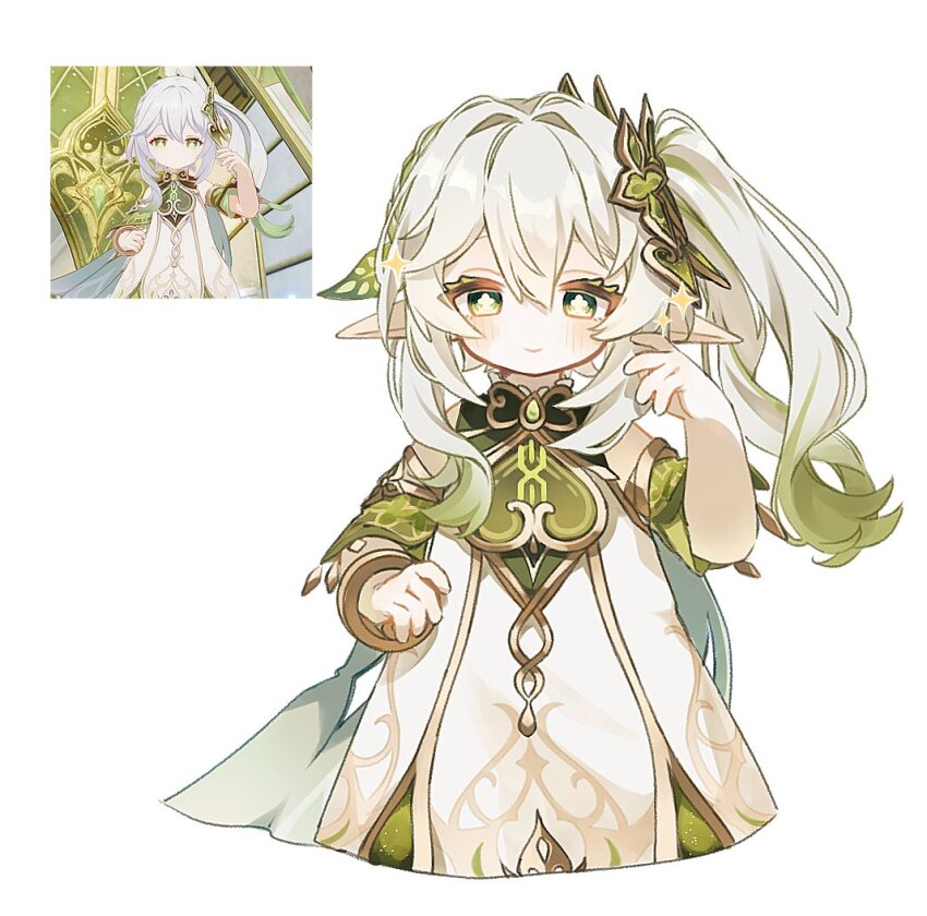 1girl, bare_shoulders, blush, bracelet, braid, cape, closed_mouth, cross-shaped_pupils