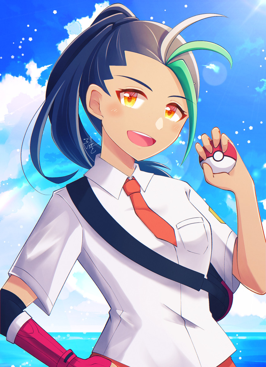 1girl, black_hair, dlllll_lllllb, highres, nemona_(pokemon), nintendo, pokemon, pokemon_scarlet_and_violet