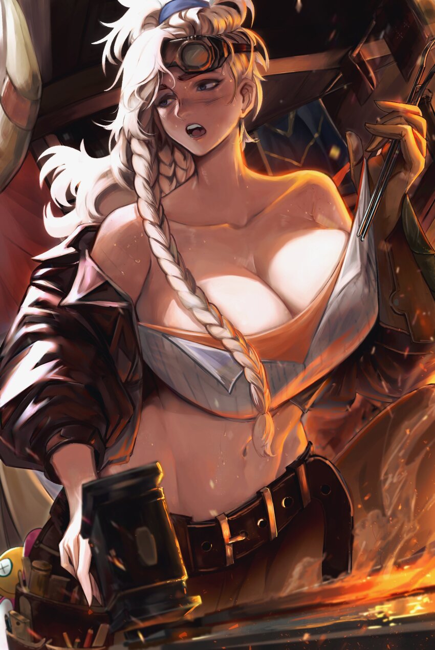 1girl, 2024, absurdres, adjusting_clothes, arm_guards, arms_up, artist_name, asymmetrical_gloves