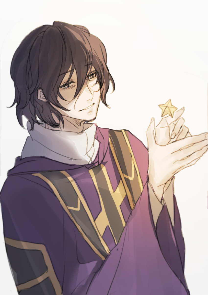 1boy, black_hair, chinese_commentary, commentary_request, gold_trim, grey_eyes, hair_between_eyes, highres