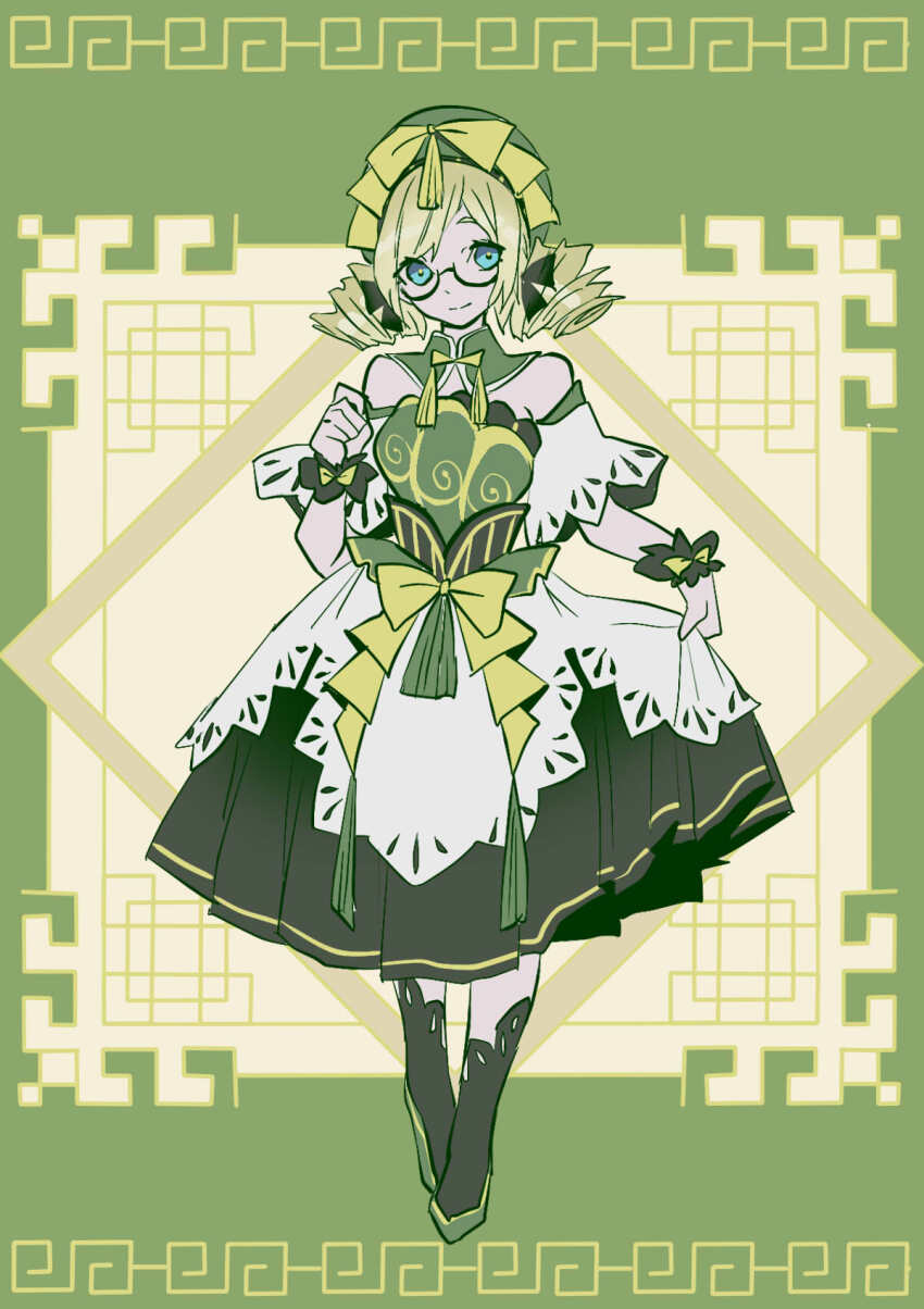 1girl, arines_(brown_dust), armpit_crease, blonde_hair, blue_eyes, breasts, brown_dust_(series), brown_dust_2