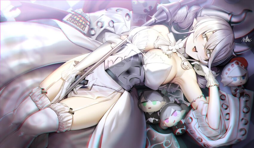 1girl, akagi_asahito, arianna_the_labrynth_servant, ariane_the_labrynth_servant, breasts, character_doll, cleavage, demon_girl