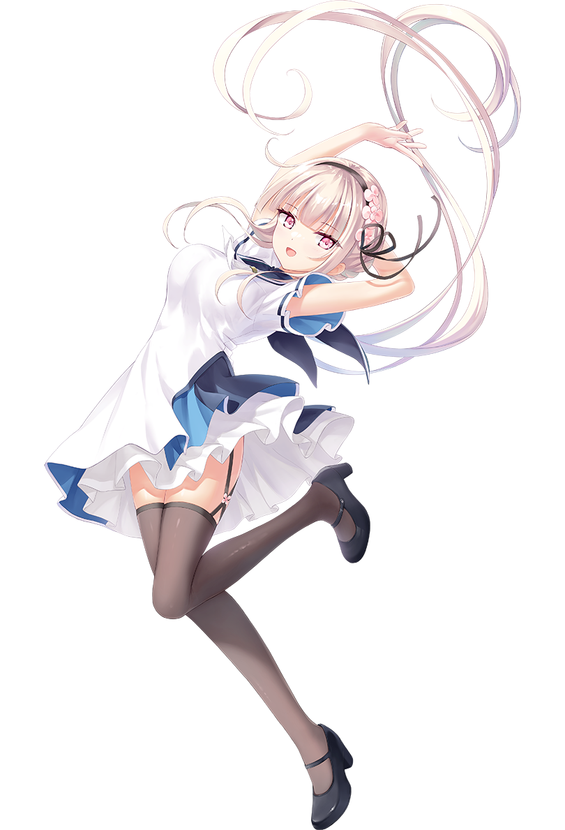 1girl, anemoi, arms_up, awayuki_hiiro, dress, floating_hair, flower, full_body