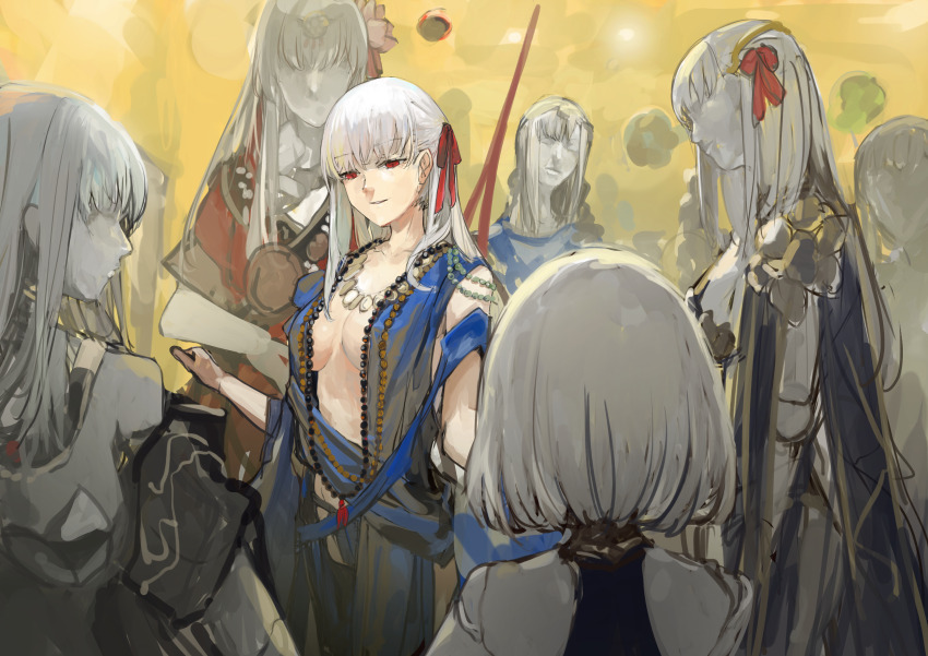 1girl, absurdres, asian_indian_clothes, breasts, cleavage, doll_joints, durga_(fate), durga_(second_ascension)_(fate)