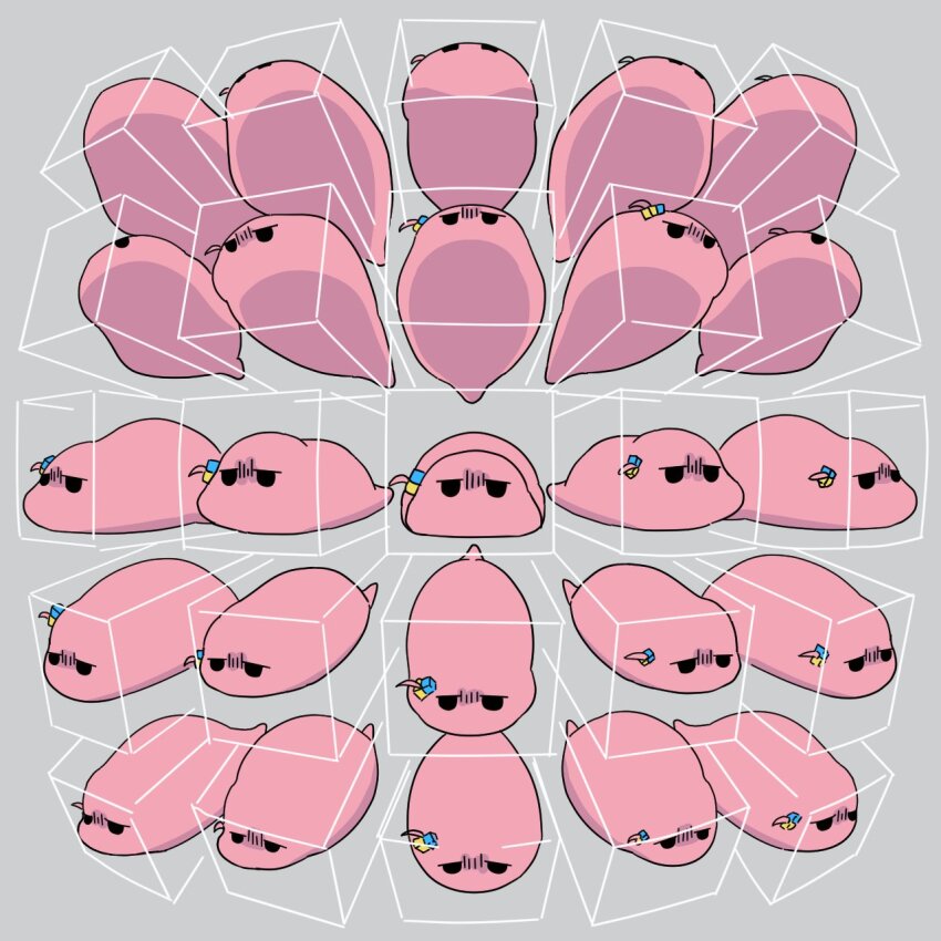 25_perspective_box_exercise, animalization, bocchi_the_rock!, box, cube_hair_ornament, gloom_(expression), gotoh_hitori, gotoh_hitori_(tsuchinoko)