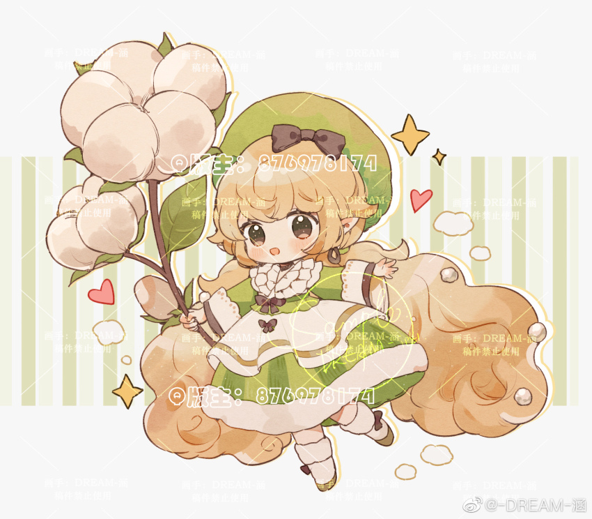 1girl, apron, beret, black_bow, black_eyes, blonde_hair, boots, bow